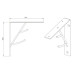 Консоль метал LOFT MODEL-F WHITE 190*30*190 біла (1 шт.)
