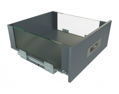 Висувний ящик зі склянними боковинами GIFF PRIME FlatBox L=500 H=199 графіт