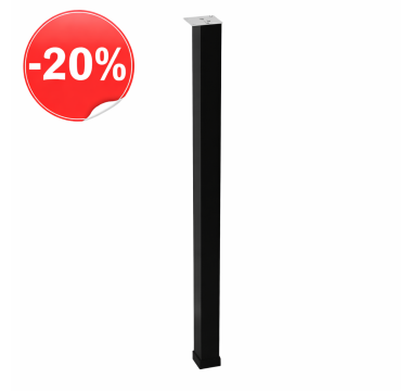 Опора регульована квадратна 40*40*710 чорний матовий (РОЗПРОДАЖ)