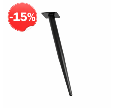 Опора нерегульована конічна GIFF Ancona H=400 чорний матовий (РОЗПРОДАЖ)