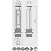 Подовжувач GTV круглий висувний 3 розетки 2xUSB зарядки, дріт 1,5м чорний (AE-BPW3S60U-20)