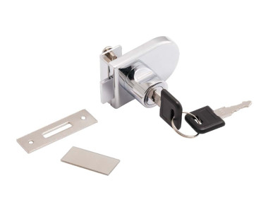 Замок для скла GIFF-408 на одні двері хром