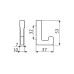 Гачок Gamet WР 37-G0008 сатиновий хром